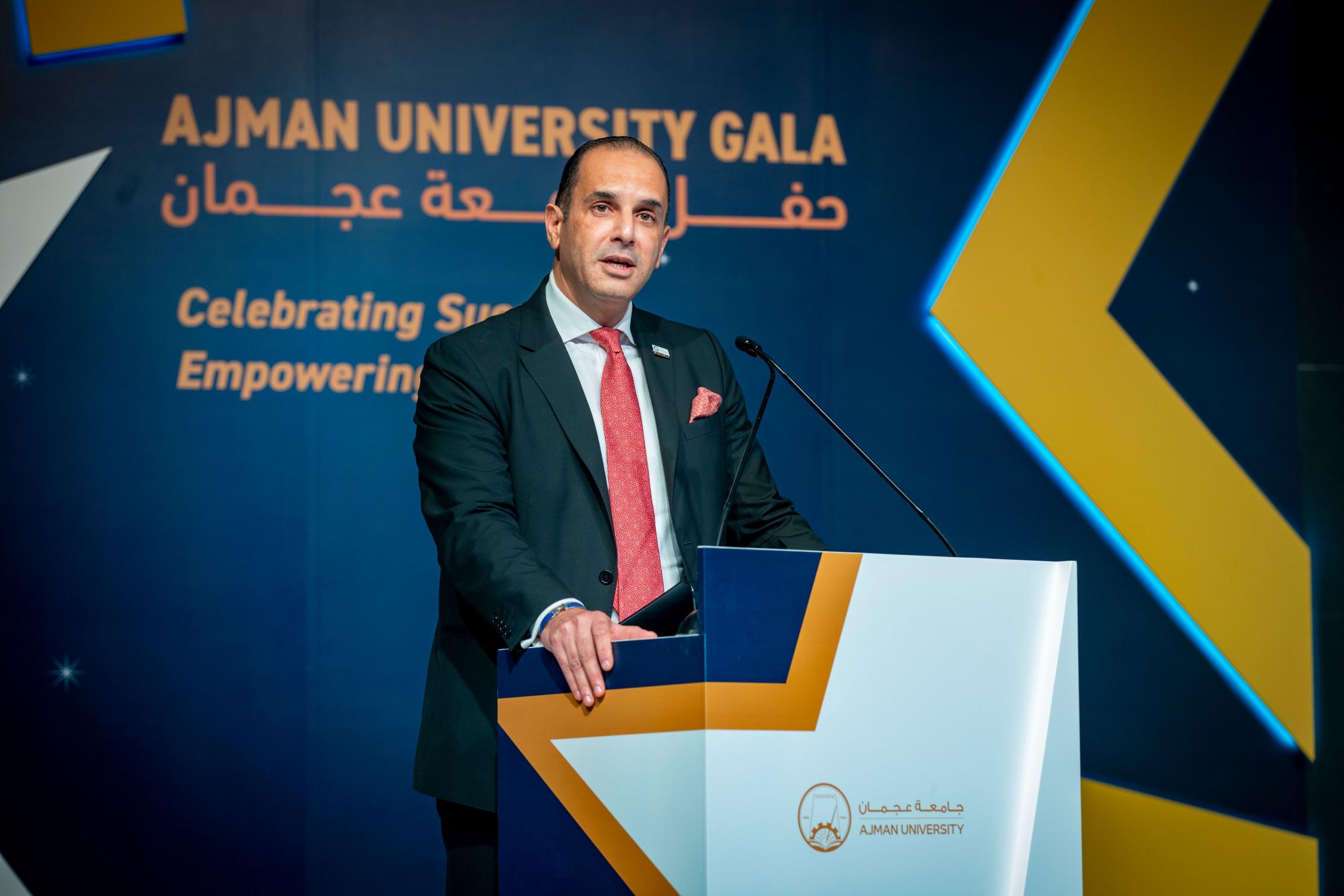 Sheikh Rashid bin Humaid Al Nuaimi Attends Ajman University Gala